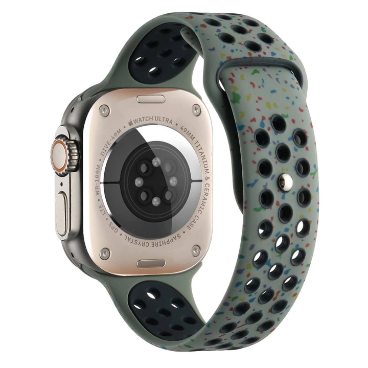 Apple Watch Ultra Ultra 2 49mm Kordon Yeni Seri 2023 KRD-02 Silikon Strap Kayış