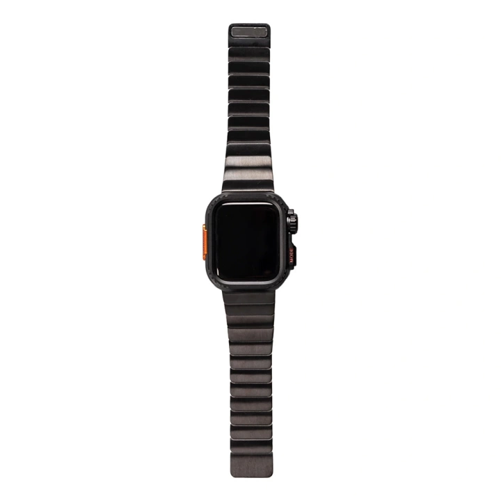 Apple Watch Ultra 49mm Redclick KRD-126 Sert Kasa Koruyuculu Metal Kordon