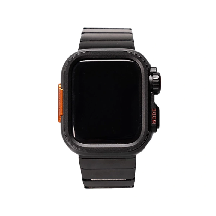 Apple Watch Ultra 49mm Redclick KRD-126 Sert Kasa Koruyuculu Metal Kordon