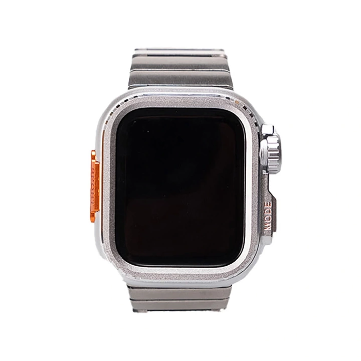 Apple Watch Ultra 49mm Redclick KRD-126 Sert Kasa Koruyuculu Metal Kordon