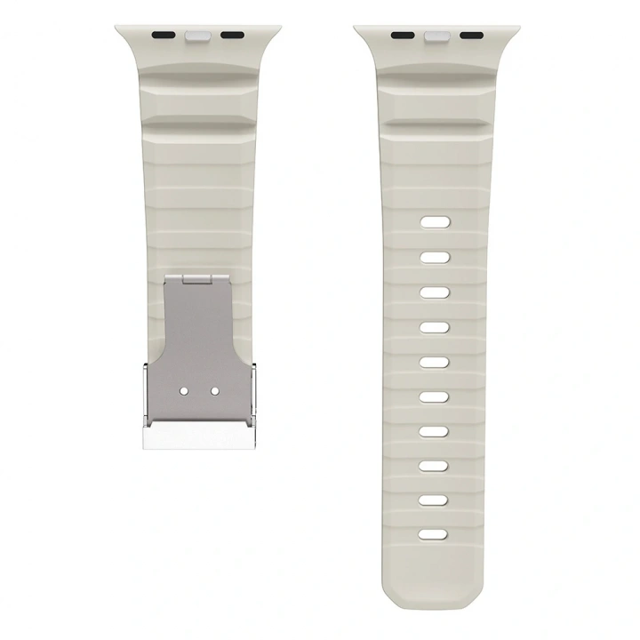 Apple Watch Ultra 49mm Redclick KRD-145 Metal Tokalı Silikon Kordon