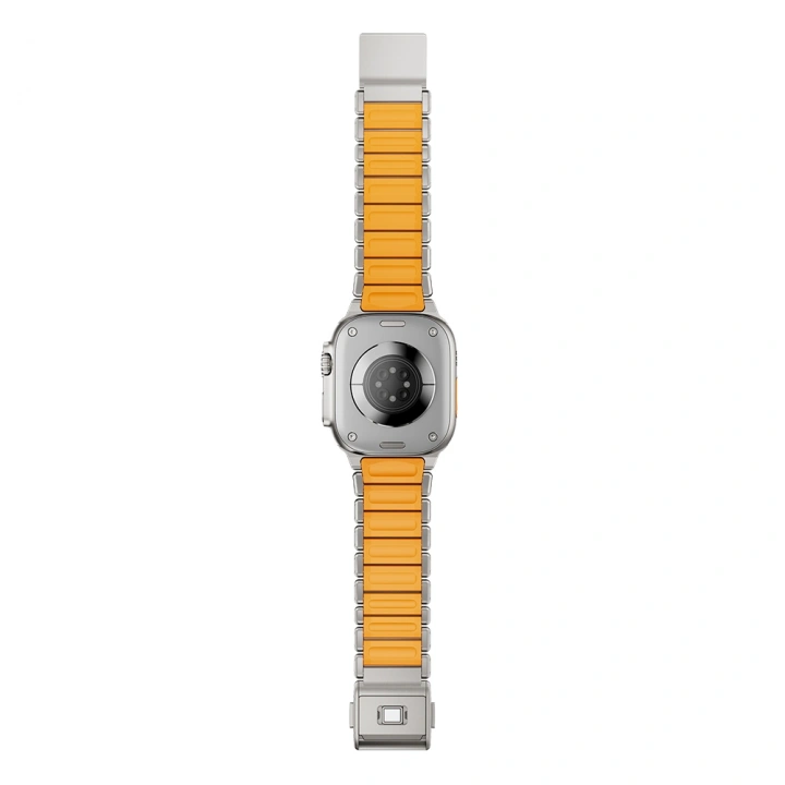 Apple Watch Ultra 49mm Uyumlu Redclick KRD-152 Titanyum Silikon Kordon