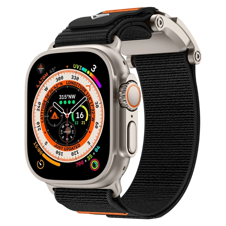 Apple Watch Ultra 49mm Redclick KRD-154 Naylon Kumaş Hasır Örgülü Kordon