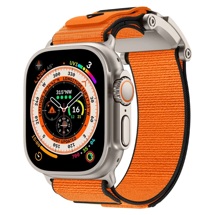 Apple Watch Ultra 49mm Redclick KRD-154 Naylon Kumaş Hasır Örgülü Kordon