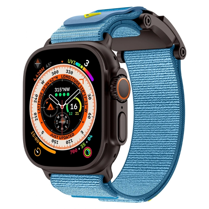 Apple Watch Ultra 49mm Redclick KRD-154 Naylon Kumaş Hasır Örgülü Kordon
