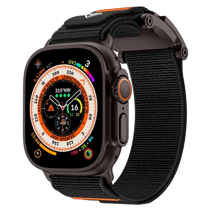 Apple Watch Ultra 49mm Redclick KRD-154 Naylon Kumaş Hasır Örgülü Kordon
