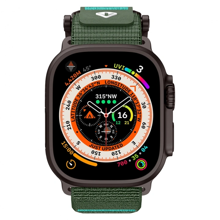 Apple Watch Ultra 49mm Redclick KRD-154 Naylon Kumaş Hasır Örgülü Kordon