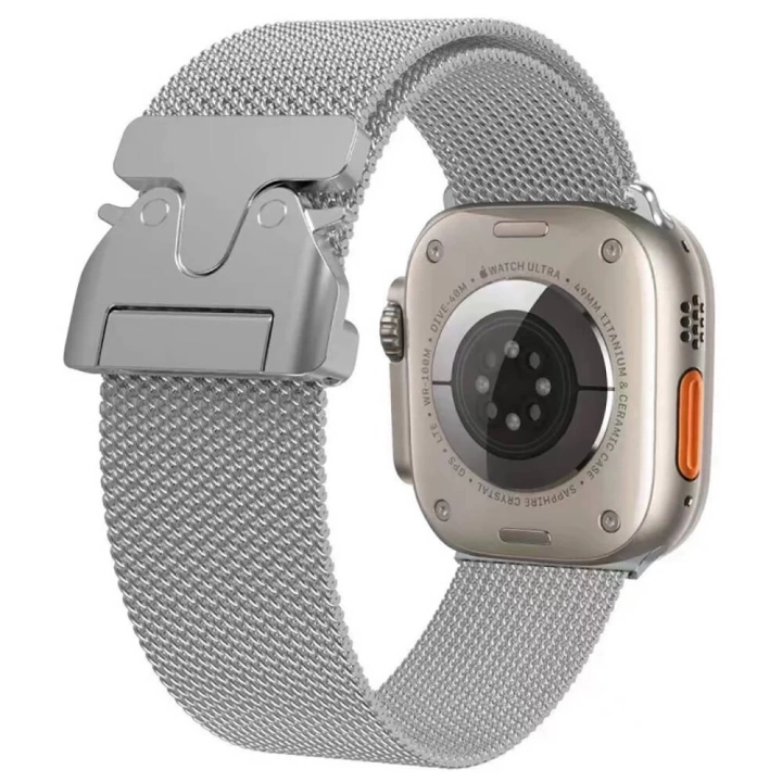 Apple Watch Ultra 2 49mm Redclick KRD-25 Metal Zarif Tasarım İnce Hasır Kordon