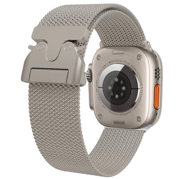 Apple Watch Ultra 2 49mm Redclick KRD-25 Metal Zarif Tasarım İnce Hasır Kordon