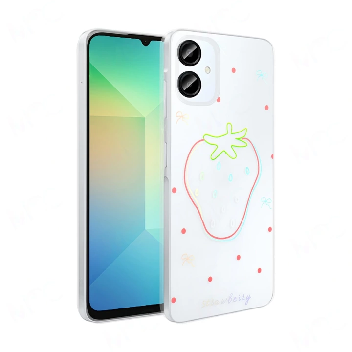 Galaxy A06 Kılıf Şeffaf Figürlü Redclick Folk Sert Kapak
