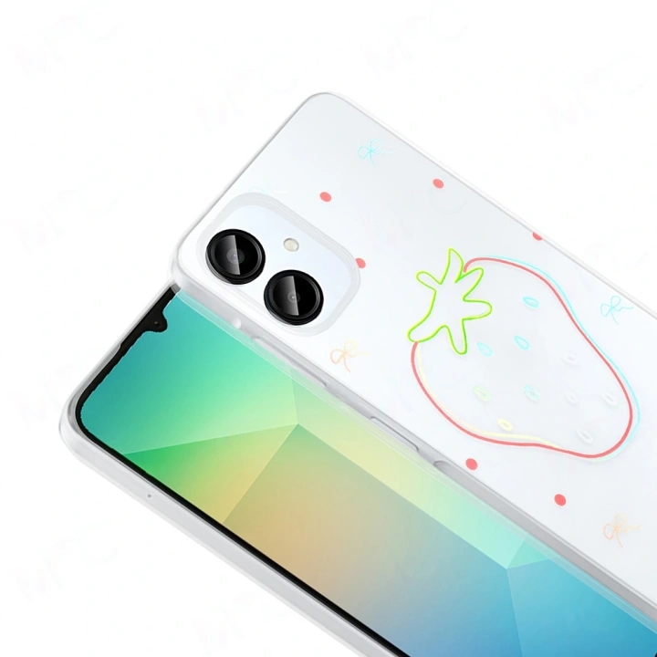 Galaxy A06 Kılıf Şeffaf Figürlü Redclick Folk Sert Kapak