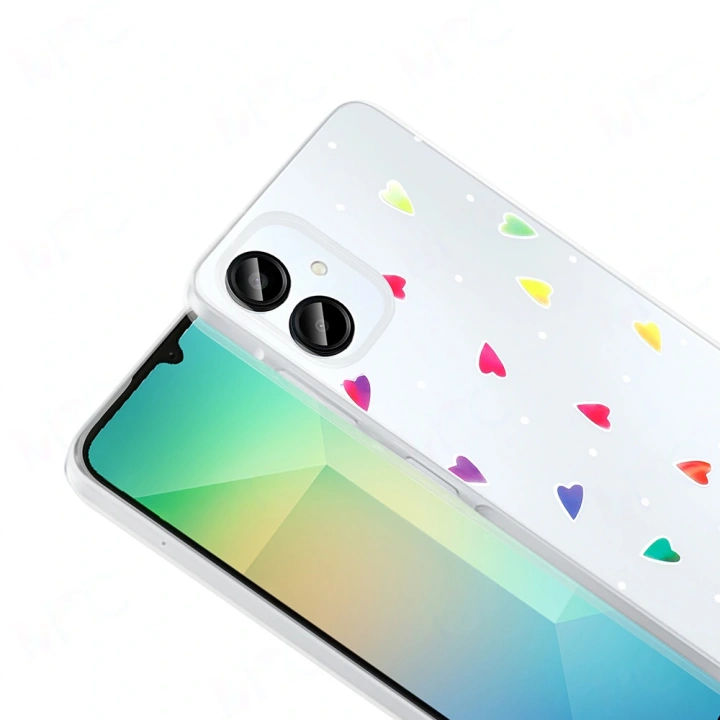 Galaxy A06 Kılıf Şeffaf Figürlü Redclick Folk Sert Kapak