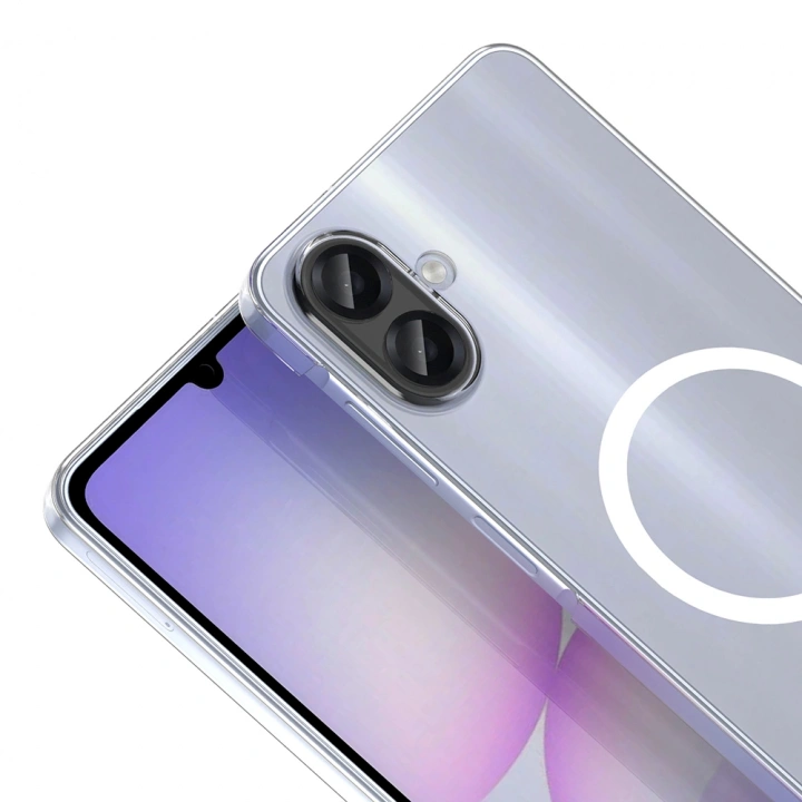 Galaxy A07 Kamera Korumalı M-Safe Şarj Özellikli Şeffaf Redclick London Silikon Kapak