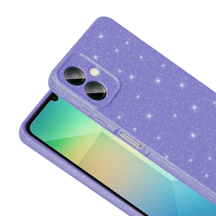 Galaxy A07 Kılıf Kamera Korumalı Simli Lüks Redclick Koton Kapak