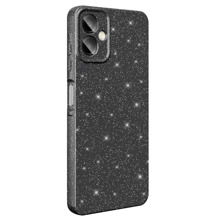 Galaxy A07 Kılıf Kamera Korumalı Simli Lüks Redclick Koton Kapak