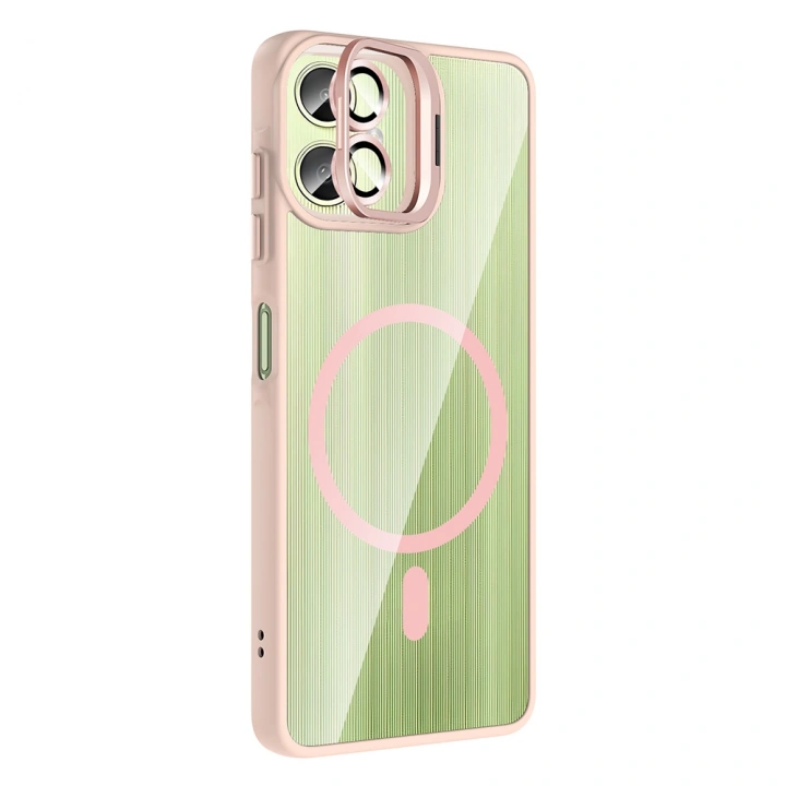 Galaxy A07 Kılıf Standlı ve Kamera Lens Hediyeli Redclick Etro Kapak