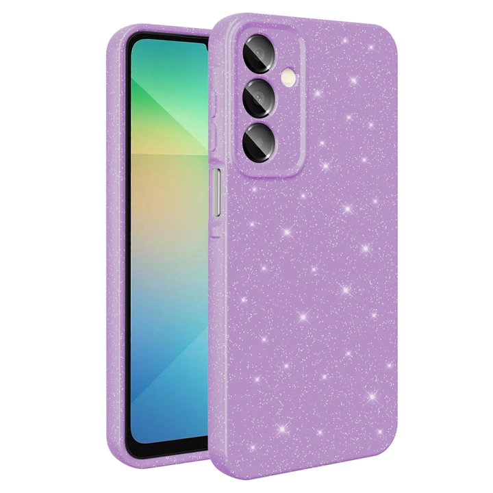 Galaxy A16 Kılıf Kamera Korumalı Simli Lüks Redclick Koton Kapak