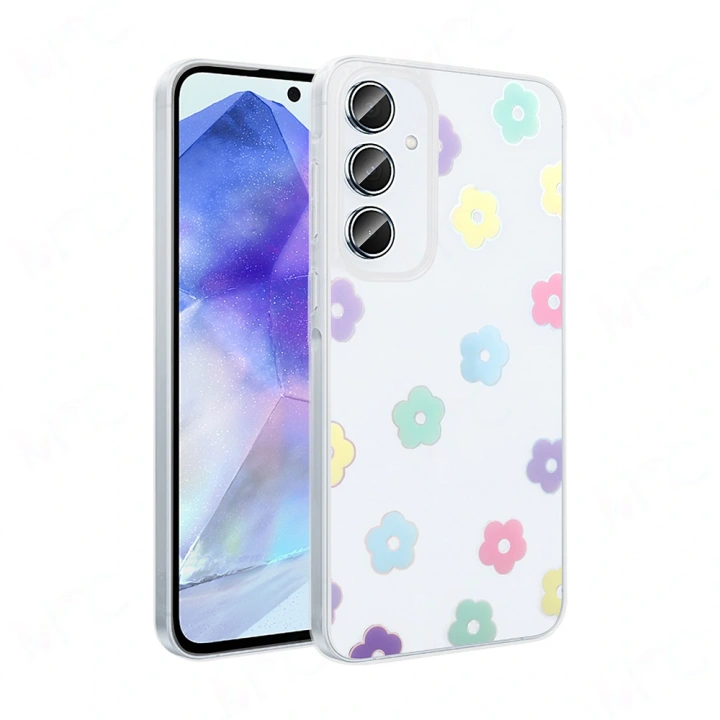 Galaxy A16 Kılıf Şeffaf Figürlü Redclick Folk Sert Kapak