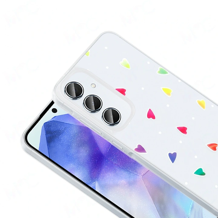 Galaxy A16 Kılıf Şeffaf Figürlü Redclick Folk Sert Kapak