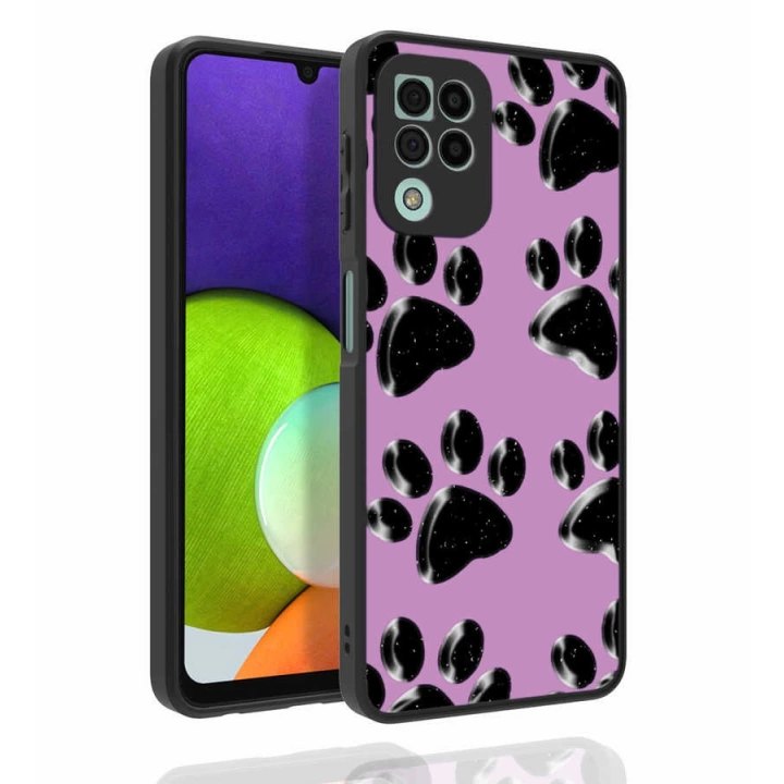 Galaxy A22 4g Kılıf Desenli Kamera Korumalı Parlak Redclick Nora Kapak