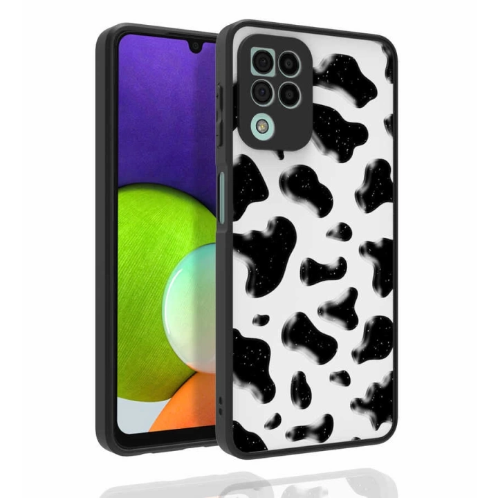Galaxy A22 4g Kılıf Desenli Kamera Korumalı Parlak Redclick Nora Kapak