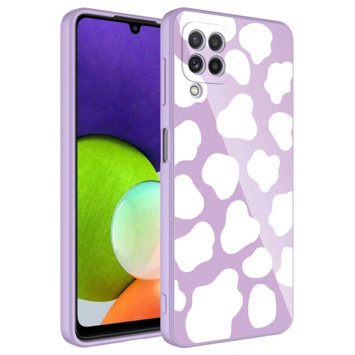 Galaxy A22 4g Kılıf Kamera Korumalı Desenli Sert Silikon Redclick Epoksi Kapak