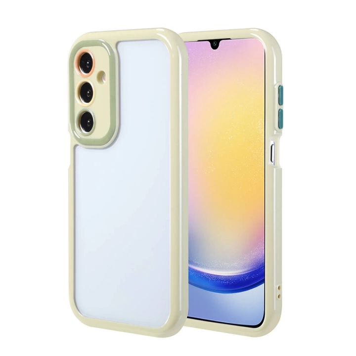 Galaxy A25 Kılıf Kamera Korumalı Renkli Kenar ve Çerçeve Tasarımlı Redclick Vitamin Kapak
