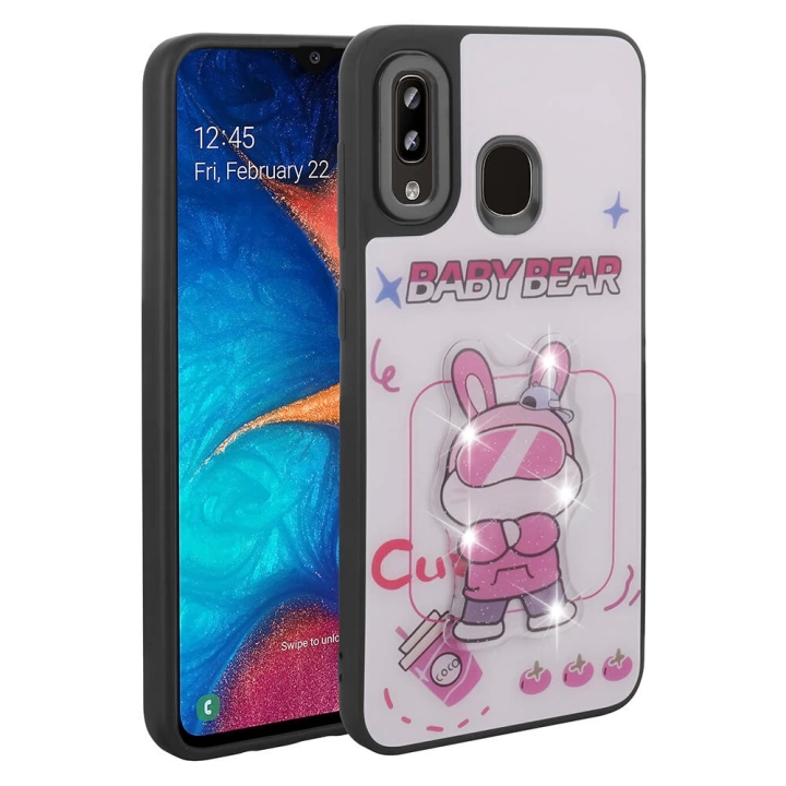 Galaxy A30 Kılıf Parlayan Kabartmalı İkonik Figürlü Redclick Amas Silikon Kapak