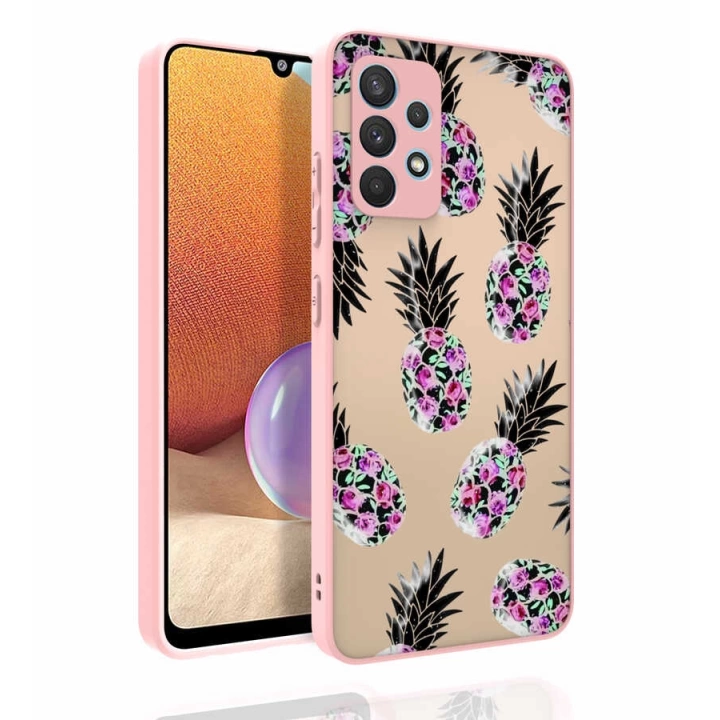 Galaxy A32 4g Kılıf Desenli Kamera Korumalı Parlak Redclick Nora Kapak