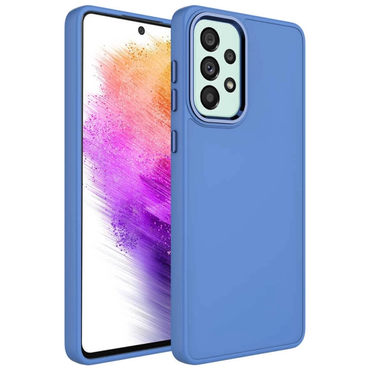 Galaxy A32 4g Kılıf Metal Çerçeve Ve Buton Tasarımlı Silikon Redclick Luna Kapak