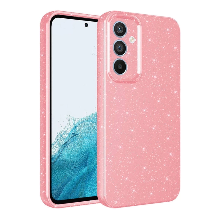 Galaxy A35 Kılıf Kamera Korumalı Simli Lüks Redclick Koton Kapak