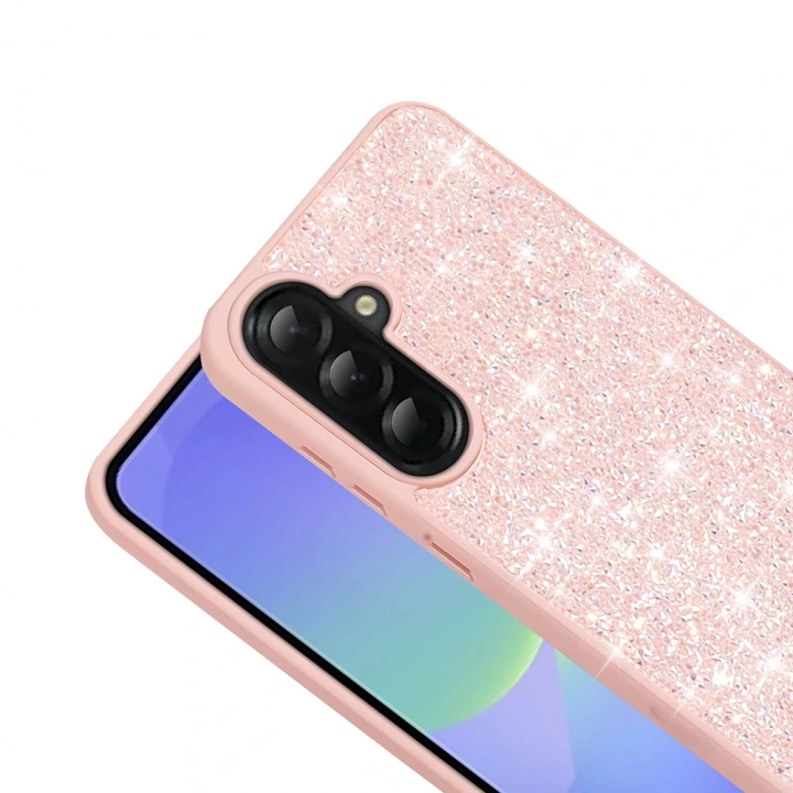 Galaxy A36 Kılıf Parlak Taşlı Tasarım Redclick Pırlanta Kapak