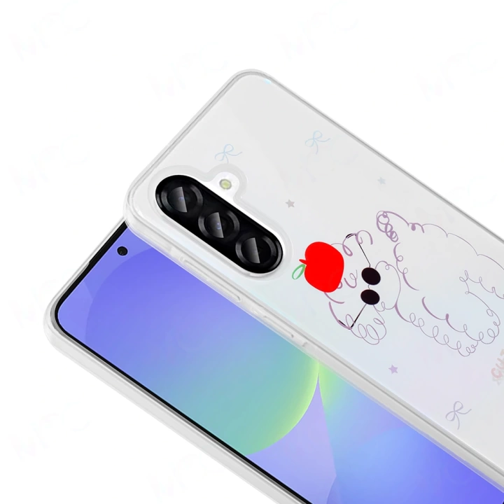 Galaxy A36 Kılıf Şeffaf Figürlü Redclick Folk Sert Kapak