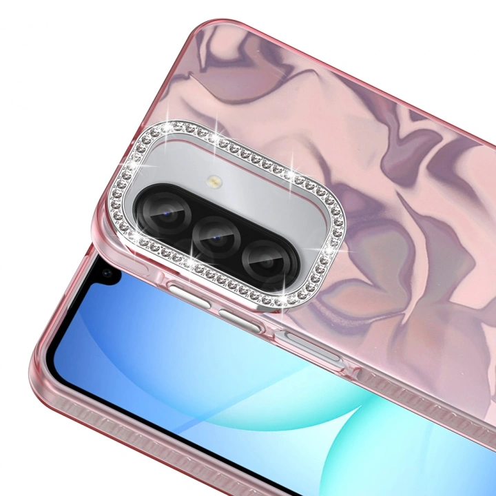 Galaxy A37 Kılıf Airbagli Parlak Taş Detay Tasarımlı Redclick Esila Kapak