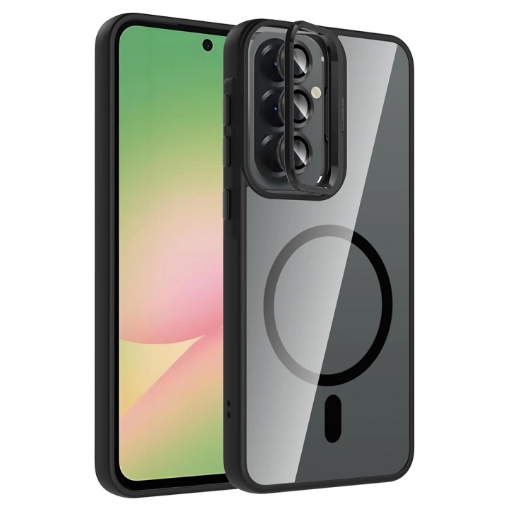 Galaxy A37 Kılıf Standlı ve Kamera Lens Hediyeli Redclick Etro Kapak