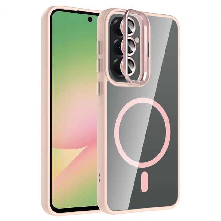 Galaxy A37 Kılıf Standlı ve Kamera Lens Hediyeli Redclick Etro Kapak