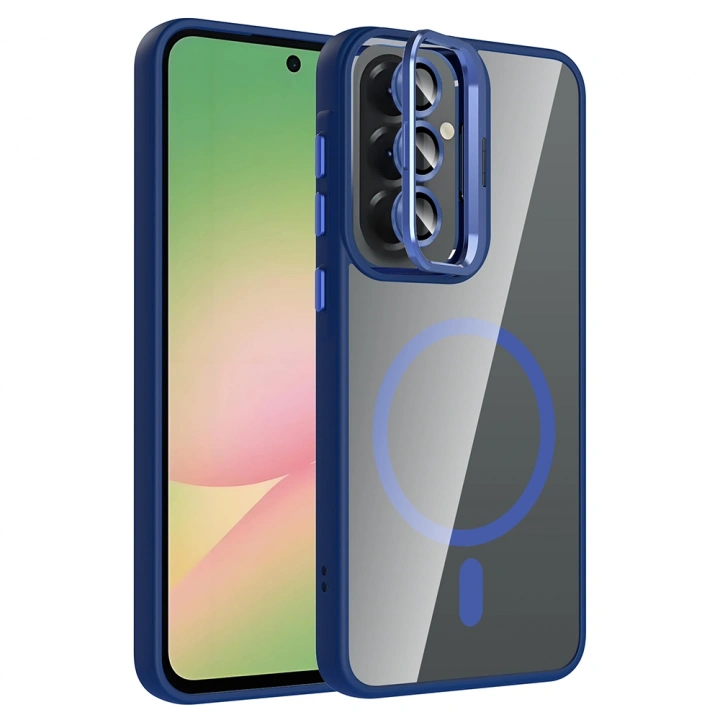 Galaxy A37 Kılıf Standlı ve Kamera Lens Hediyeli Redclick Etro Kapak