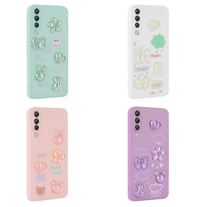 Galaxy A50 Kılıf Kabartma Figürlü Parlak Redclick Toys Silikon Kapak