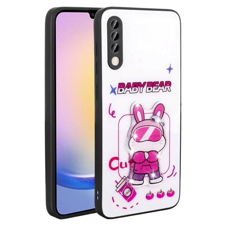Galaxy A50 Kılıf Parlayan Kabartmalı İkonik Figürlü Redclick Amas Silikon Kapak