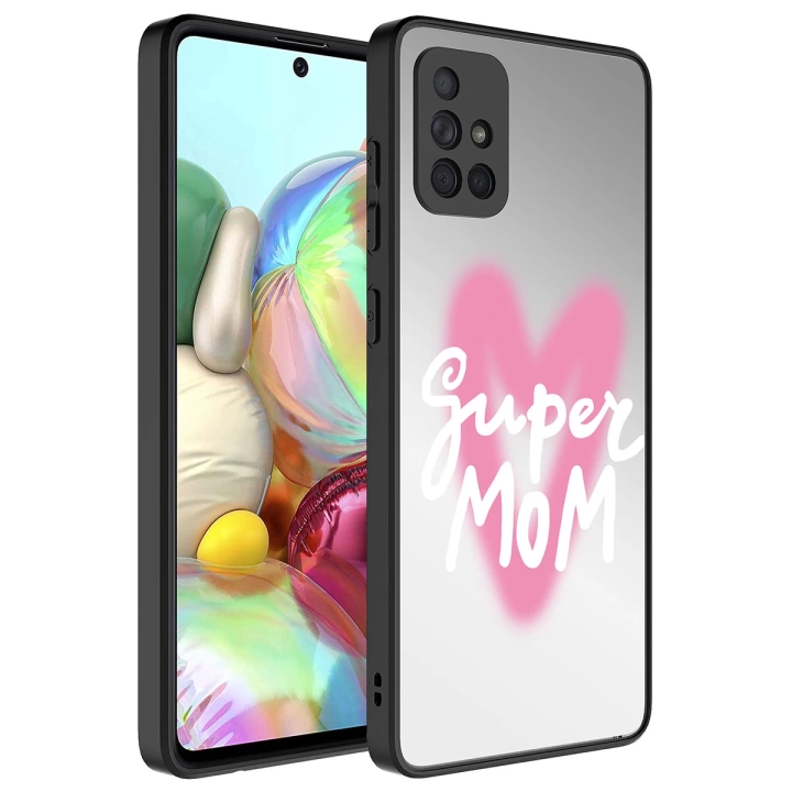 Galaxy A51 Kılıf Aynalı Desenli Kamera Korumalı Parlak Redclick Mirror Kapak