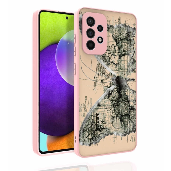 Galaxy A52 Kılıf Desenli Kamera Korumalı Parlak Redclick Nora Kapak