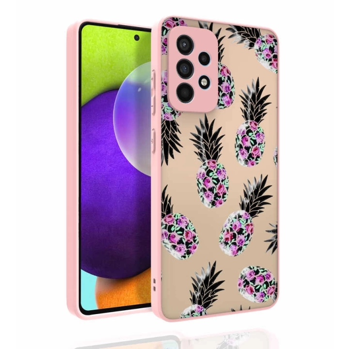 Galaxy A52 Kılıf Desenli Kamera Korumalı Parlak Redclick Nora Kapak