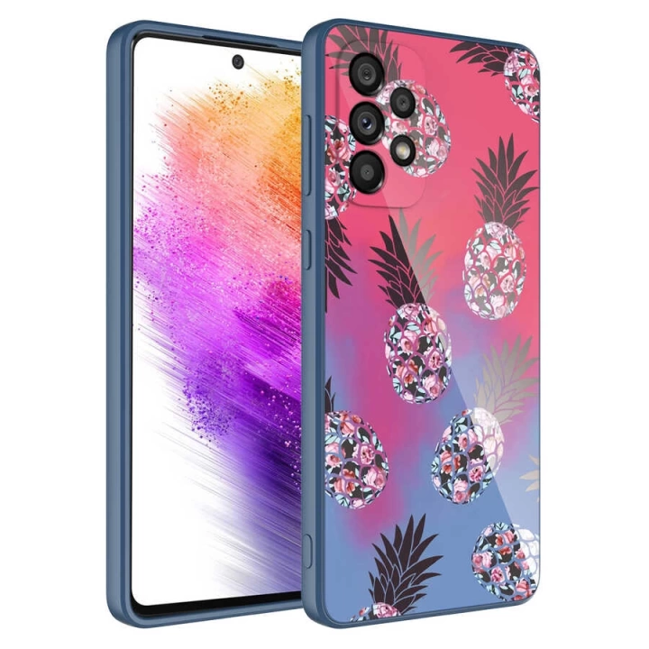 Galaxy A52 Kılıf Kamera Korumalı Desenli Sert Silikon Redclick Epoksi Kapak