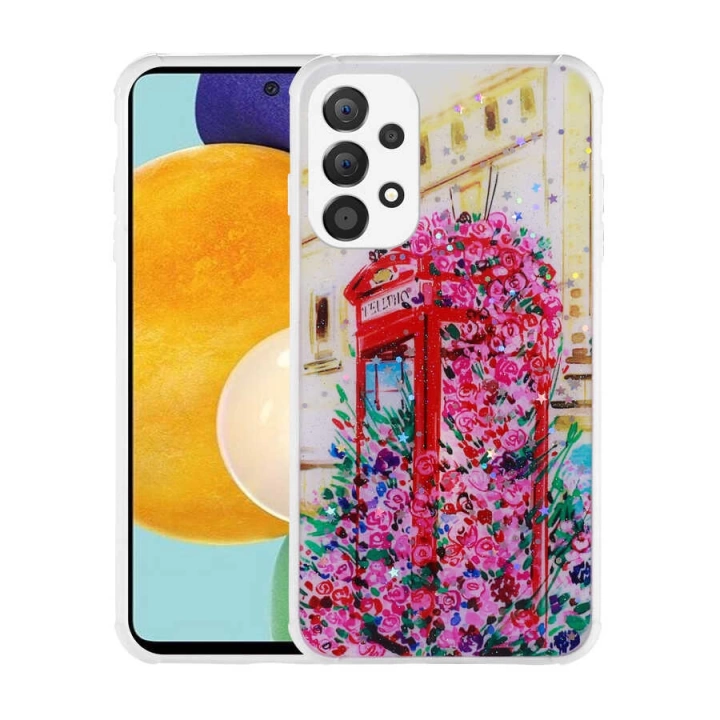 Galaxy A52 Kılıf Simli Desenli Kamera Korumalı Parlak Redclick Popy Kapak