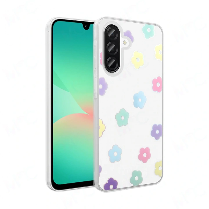 Galaxy A56 Kılıf Şeffaf Figürlü Redclick Folk Sert Kapak