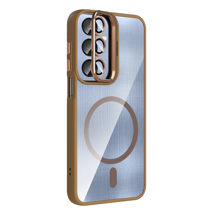Galaxy A56 Kılıf Standlı ve Kamera Lens Hediyeli Redclick Etro Kapak