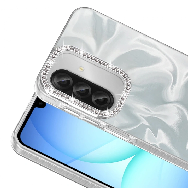 Galaxy A57 Kılıf Airbagli Parlak Taş Detay Tasarımlı Redclick Esila Kapak