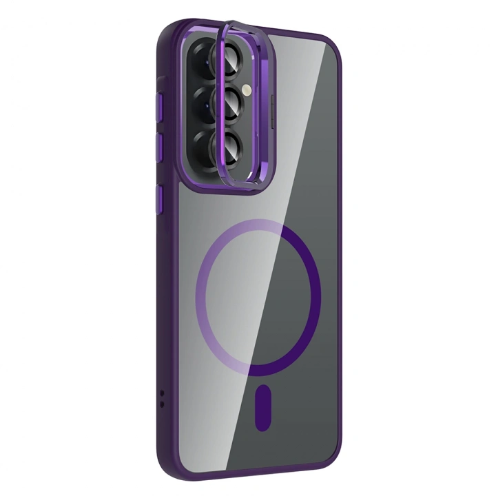 Galaxy A57 Kılıf Standlı ve Kamera Lens Hediyeli Redclick Etro Kapak