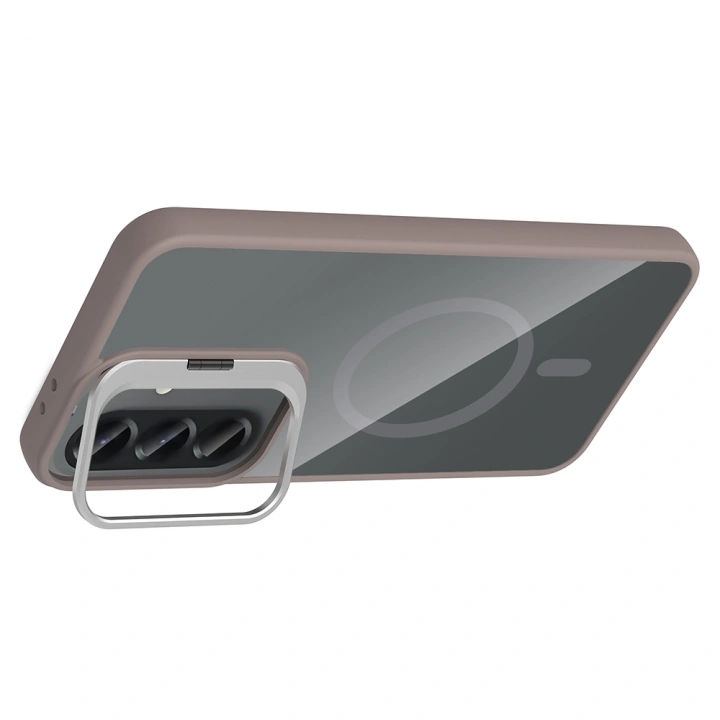 Galaxy A57 Kılıf Standlı ve Kamera Lens Hediyeli Redclick Etro Kapak