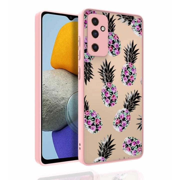 Galaxy M23 Kılıf Desenli Kamera Korumalı Parlak Redclick Nora Kapak